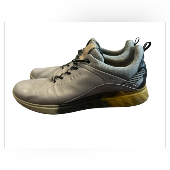Men’s ECCO S3 Gore Tex GTX silver orange golf shoe sneaker, size 10-10.5 - Picture 3 of 9